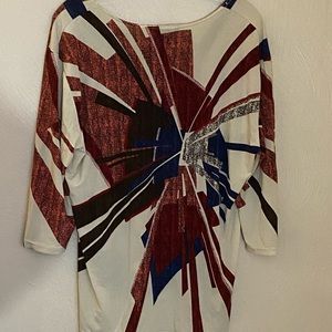 Gorgeous 3/4 sleeve polyester sequenced blouse.